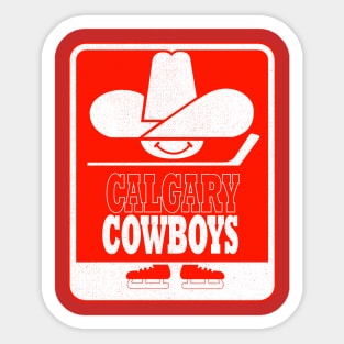 Vintage Calgary Cowboy Hockey Sticker